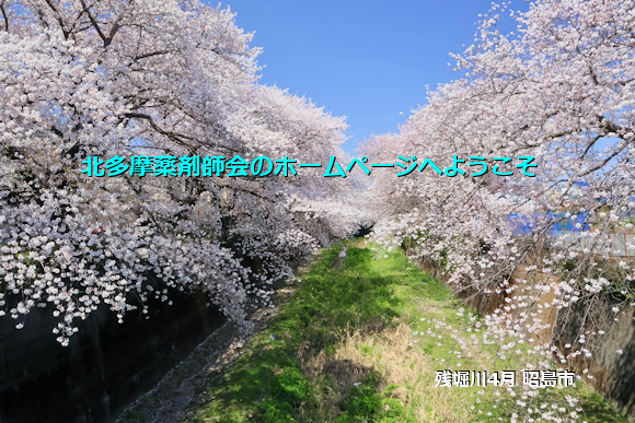 残堀川4月 昭島市